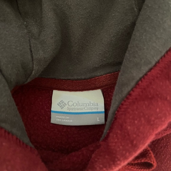 Columbia Red Sweatshirt Hoodie Mens Large - Picture 4 of 4